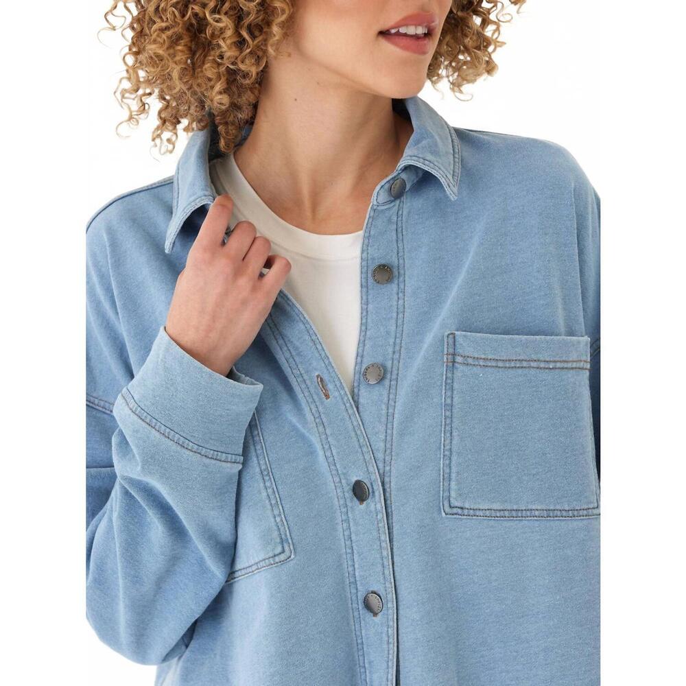 NEW THREADS 4 THOUGHT blair button-down top in light wash